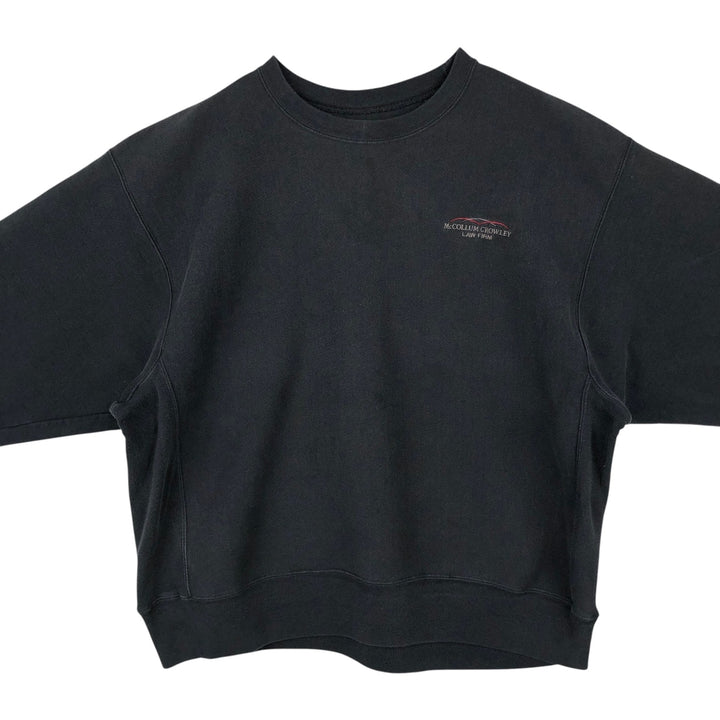 00'S Champion PREMIUM REVERSE WEAVE Premium Reverse Weave Sweatshirt Trainer Men's XL size unclear black type Vintage Second Hand