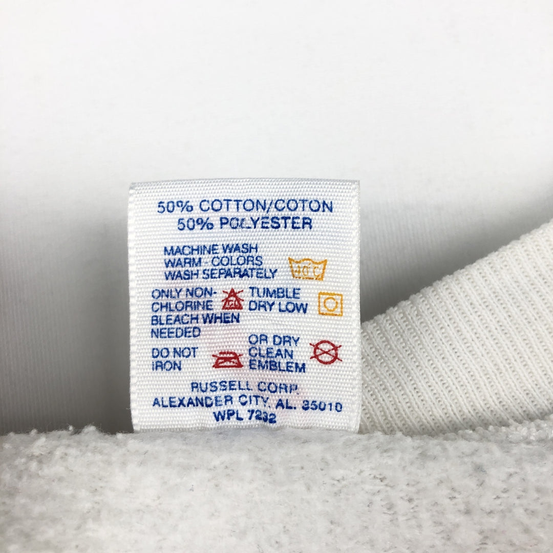 Vintage 90'S Jerzees printed sweatshirt, made in the USA, size L, men's cotton white type Vintage Second Hand