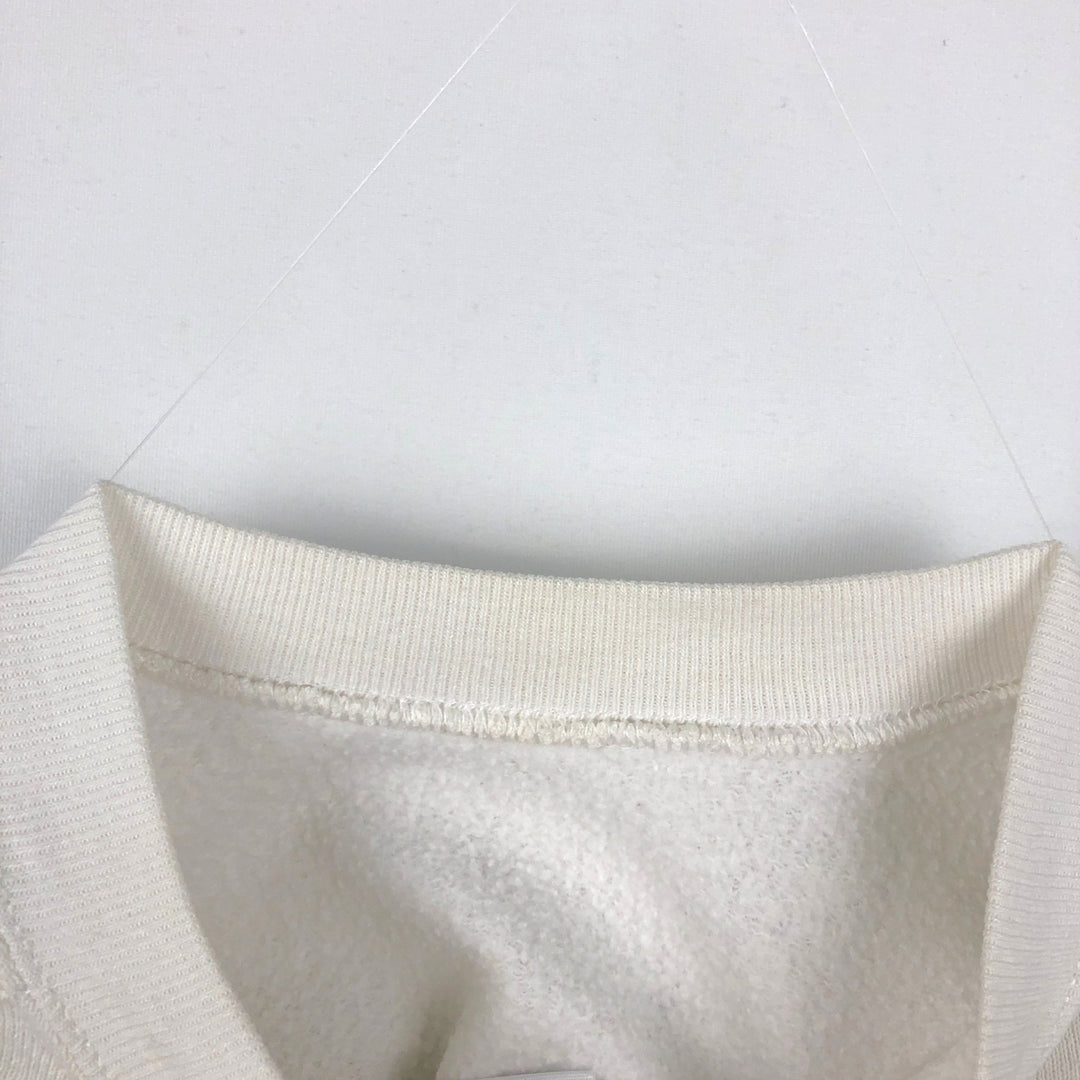 Vintage 90'S Jerzees printed sweatshirt, made in the USA, size L, men's cotton white type Vintage Second Hand