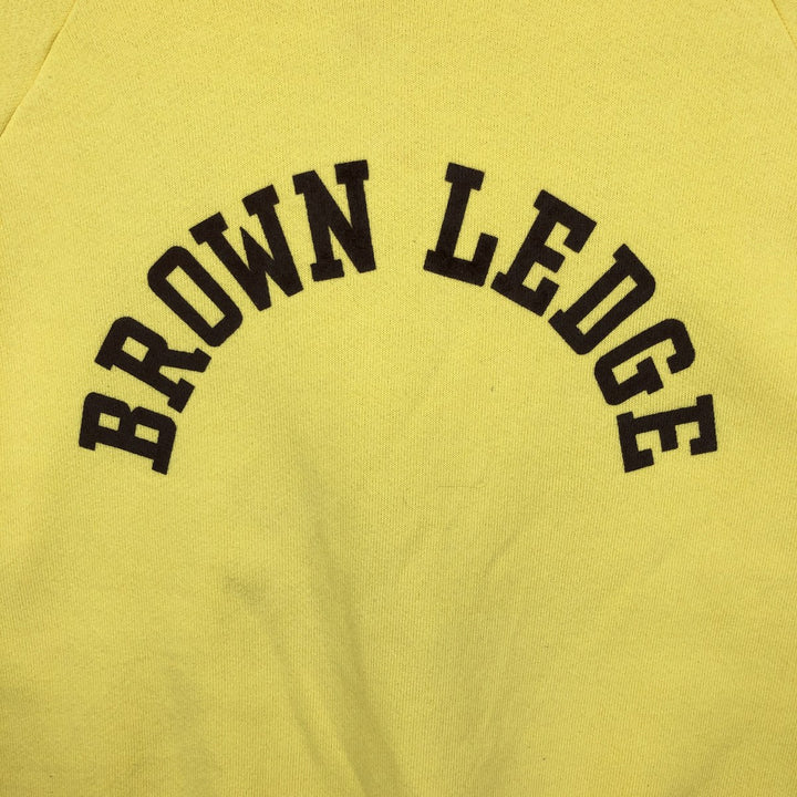 90'S Fruit of the Loom printed sweatshirt, made in the USA, men's size L, vintage cotton yellow type Vintage Second Hand