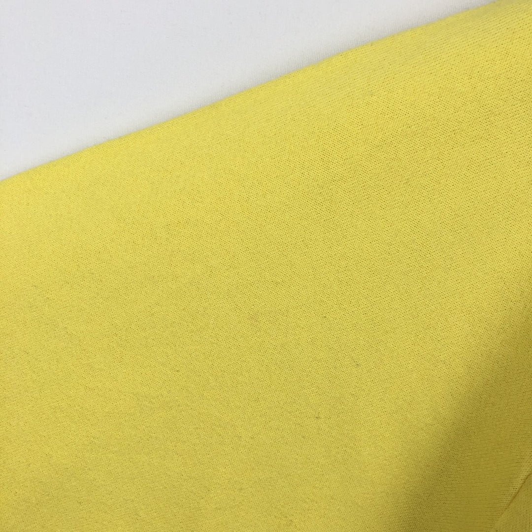 90'S Fruit of the Loom printed sweatshirt, made in the USA, men's size L, vintage cotton yellow type Vintage Second Hand