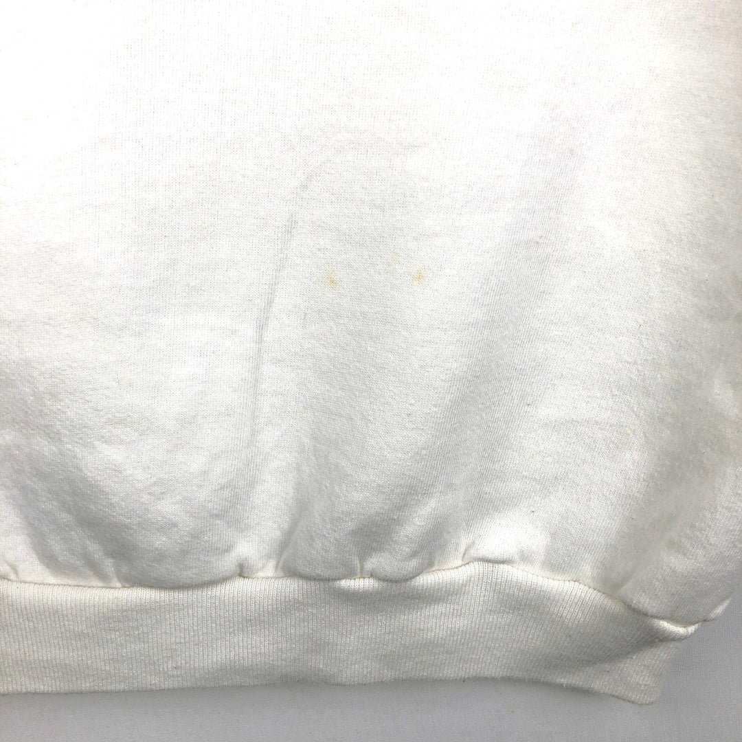 80s-90'S Jerzees American flag print sweatshirt, made in USA, men's size L equivalent, vintage. cotton white type Vintage Second Hand
