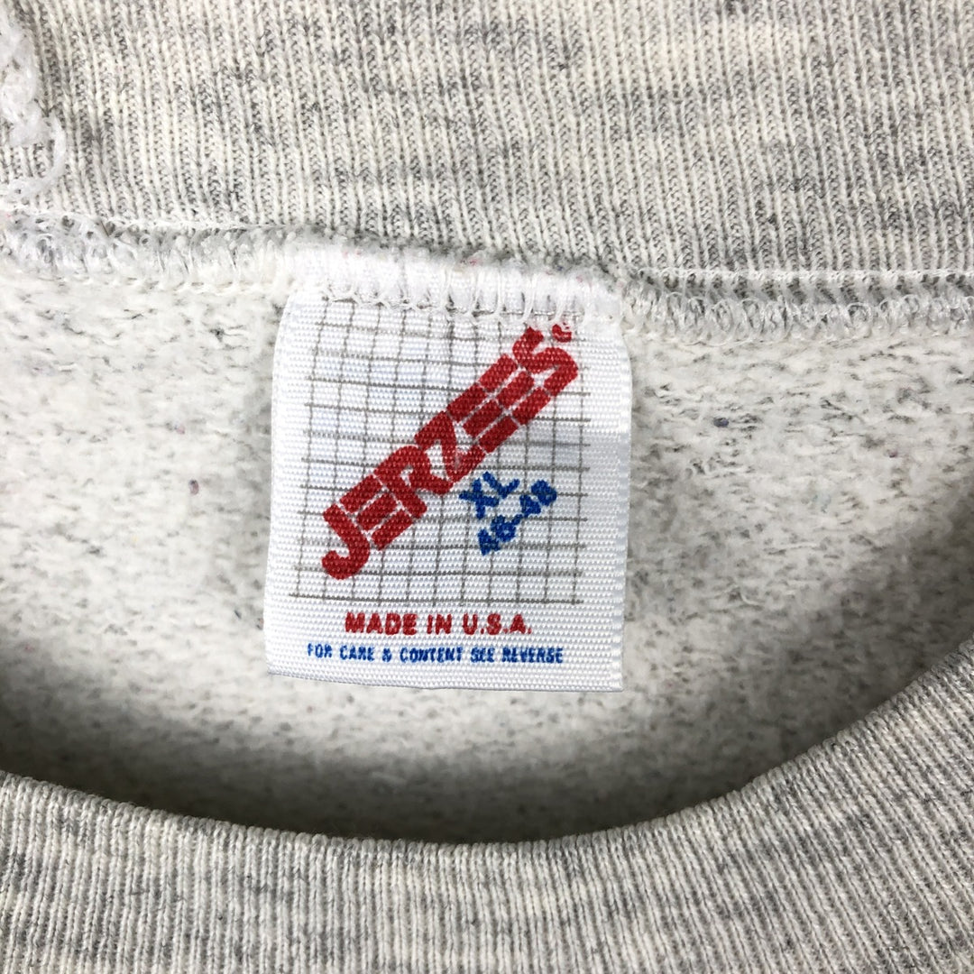 80s-90'S Jerzees SOUTH DAKOTA Print Sweatshirt, Made in USA, Men's XL equivalent, Vintage cotton gray type Vintage Second Hand
