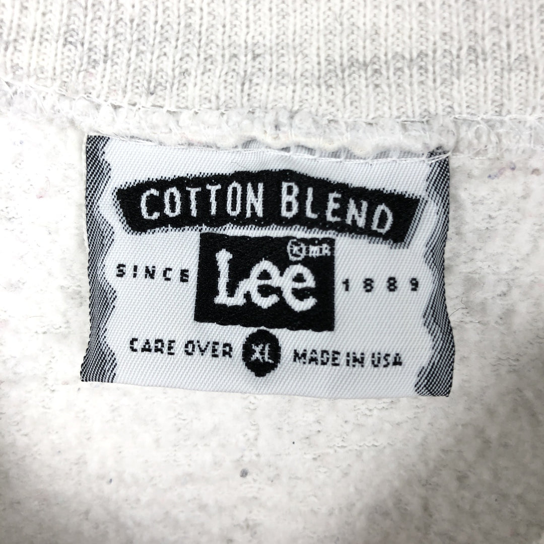 Vintage 90'S Lee college sweatshirt, made in the USA, men's size XL cotton gray type Vintage Second Hand
