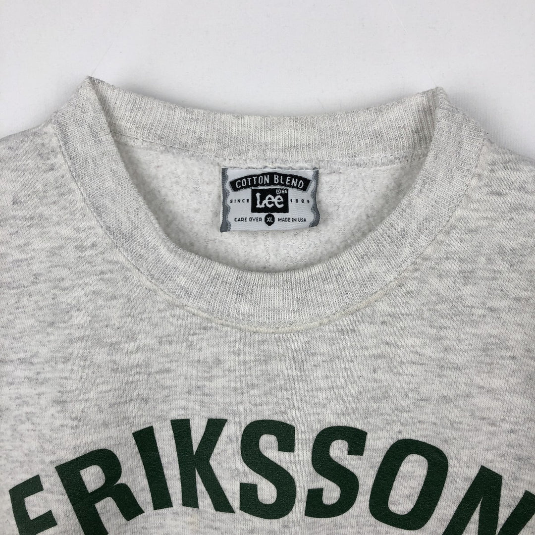 Vintage 90'S Lee college sweatshirt, made in the USA, men's size XL cotton gray type Vintage Second Hand