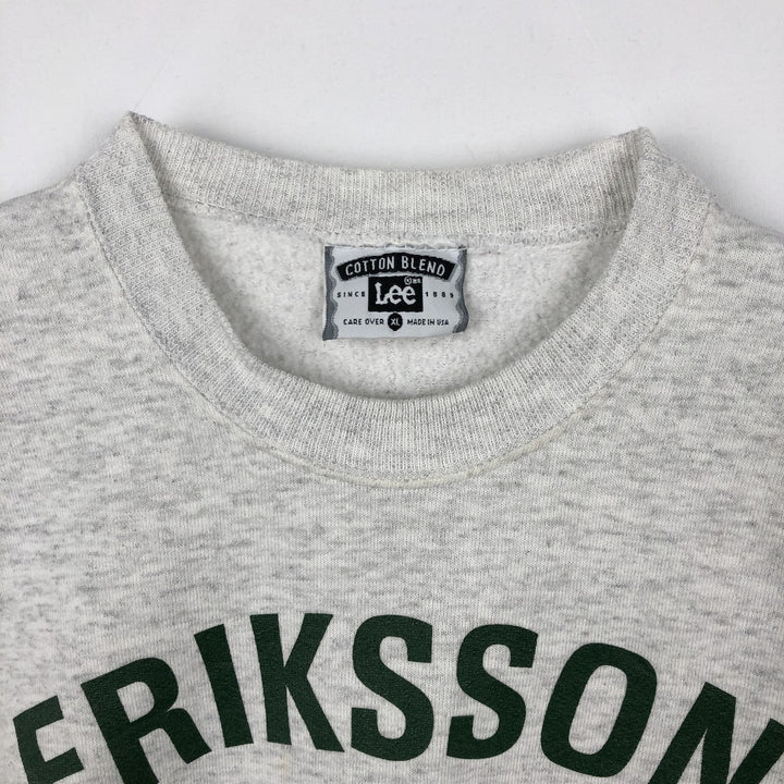 Vintage 90'S Lee college sweatshirt, made in the USA, men's size XL cotton gray type Vintage Second Hand