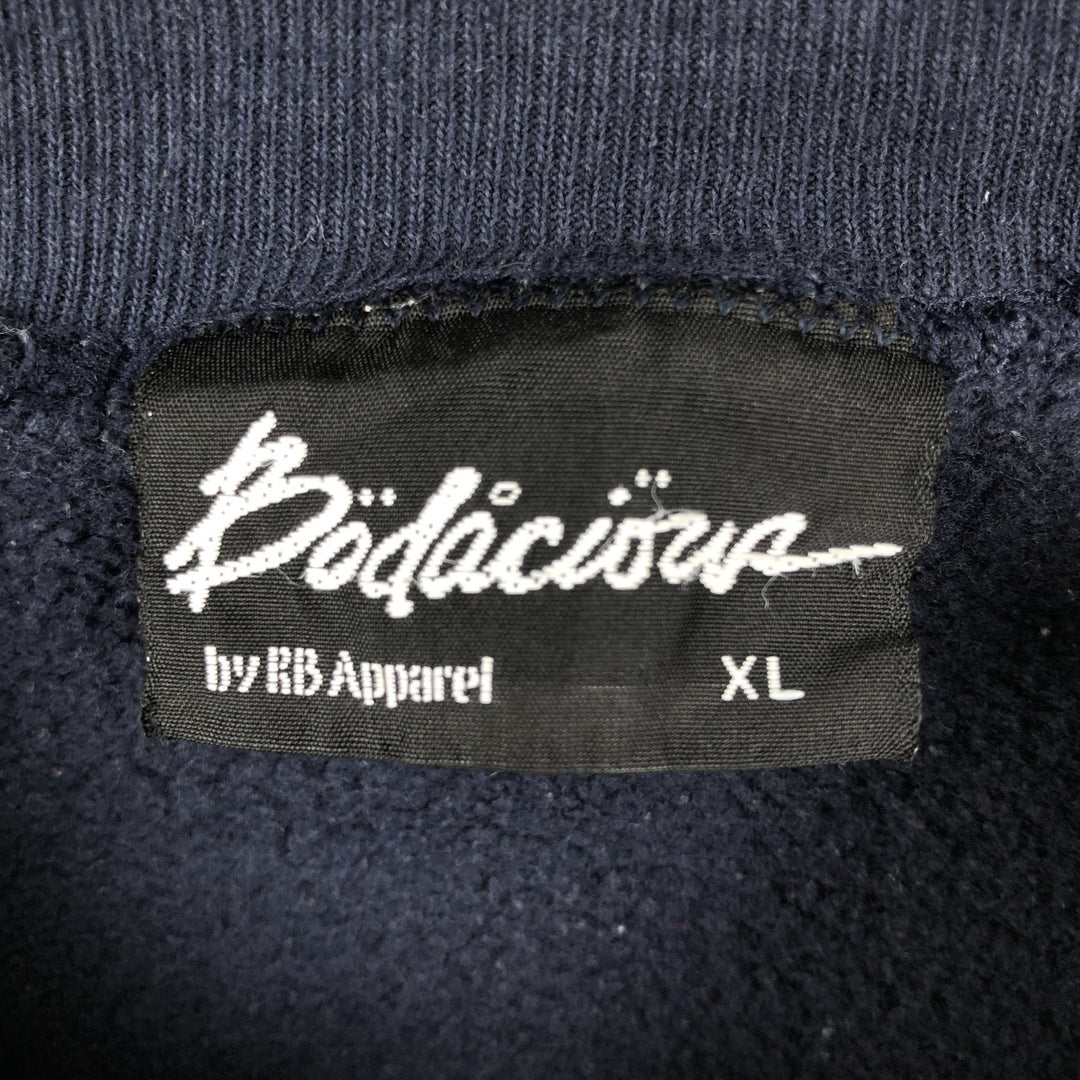 Bodacious American flag pattern sweatshirt, made in USA, men's size XL. cotton navy blue type Vintage Second Hand