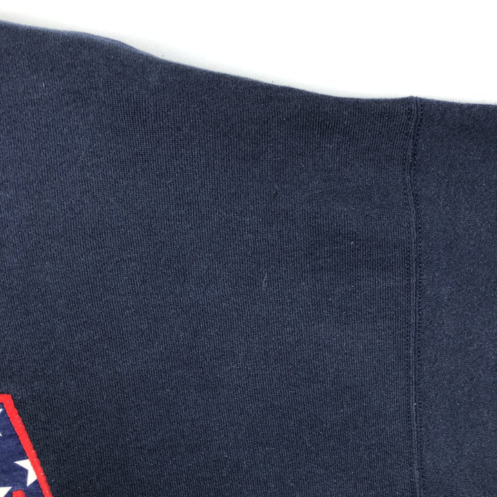 Bodacious American flag pattern sweatshirt, made in USA, men's size XL. cotton navy blue type Vintage Second Hand