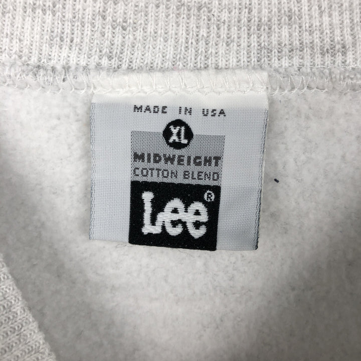 Lee MIDWEIGHT Print Sweatshirt, Made in USA, Men's XL equivalent, Vintage. cotton gray type Vintage Second Hand