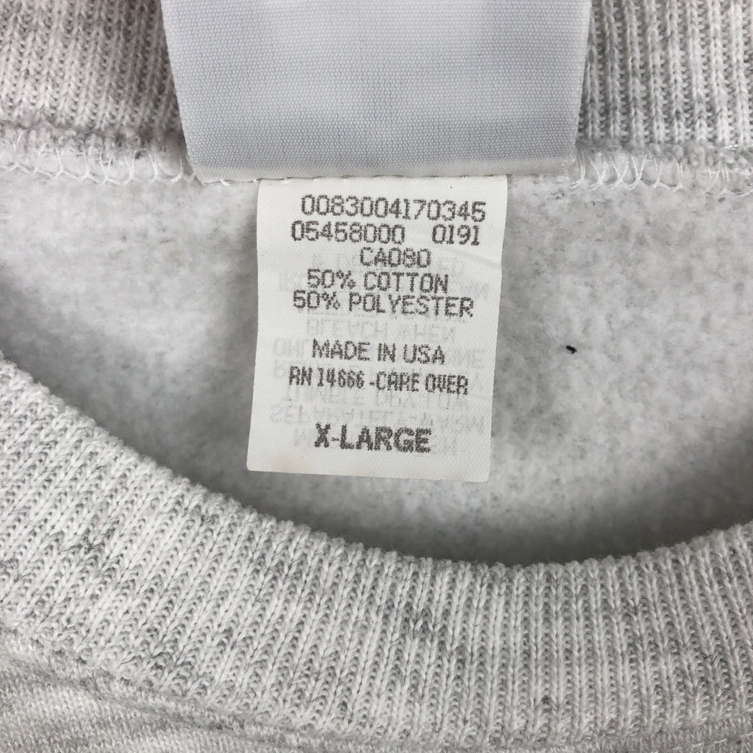 Lee MIDWEIGHT Print Sweatshirt, Made in USA, Men's XL equivalent, Vintage. cotton gray type Vintage Second Hand