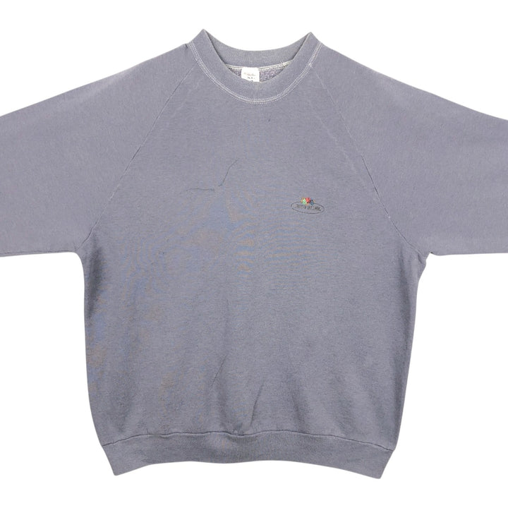 90'S Fruit of the Loom printed sweatshirt, made in the USA, men's XL size, vintage cotton Purple type blue-purple Vintage Second Hand