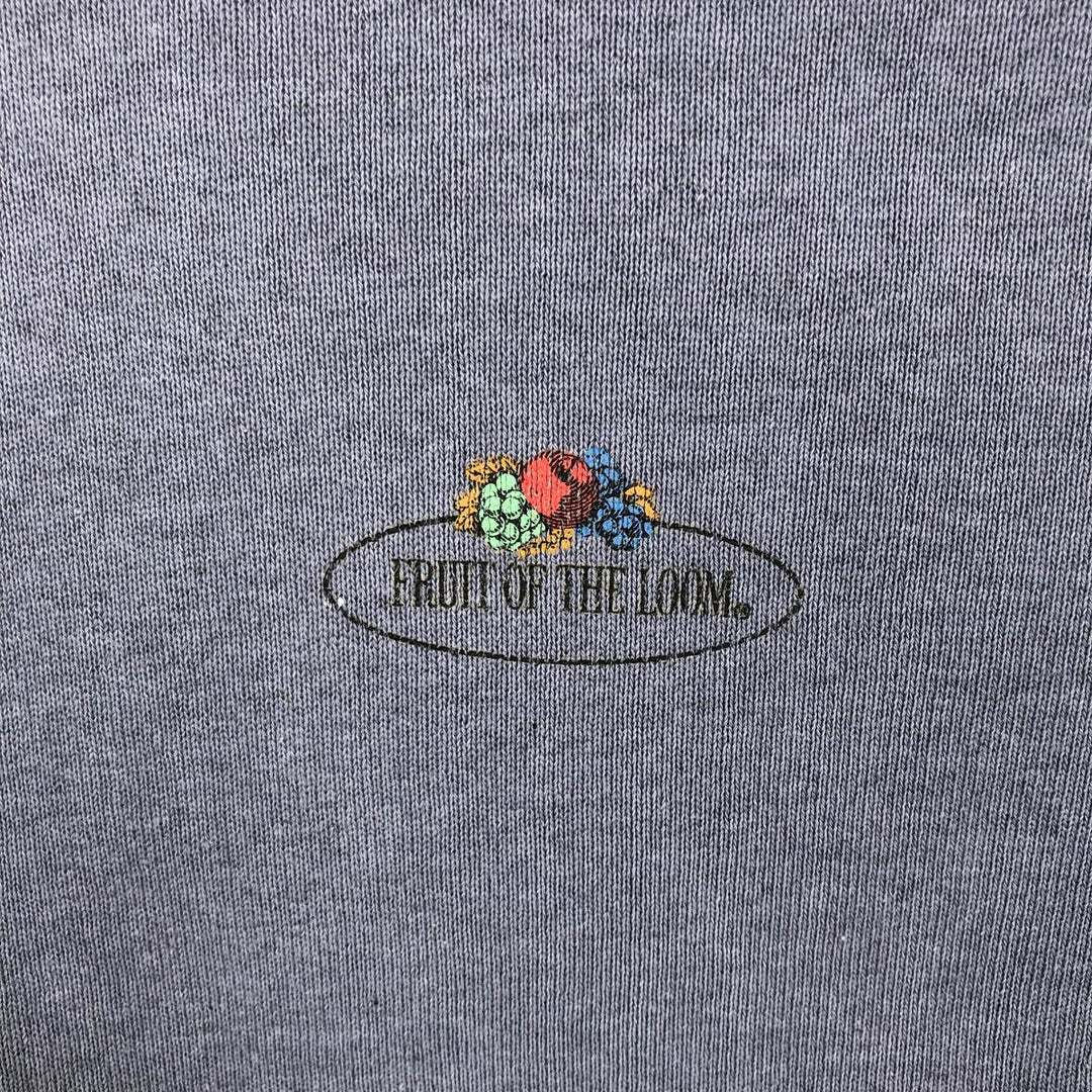 90'S Fruit of the Loom printed sweatshirt, made in the USA, men's XL size, vintage cotton Purple type blue-purple Vintage Second Hand