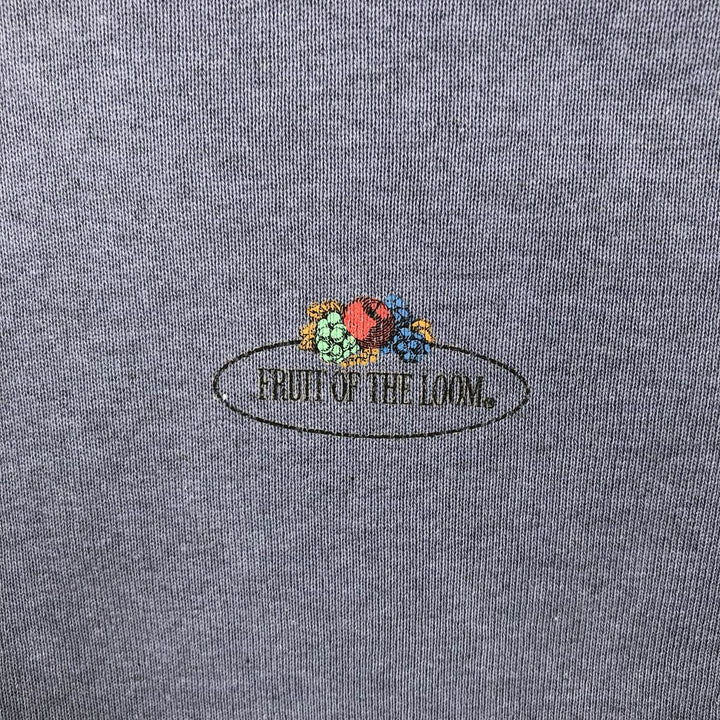 90'S Fruit of the Loom printed sweatshirt, made in the USA, men's XL size, vintage cotton Purple type blue-purple Vintage Second Hand