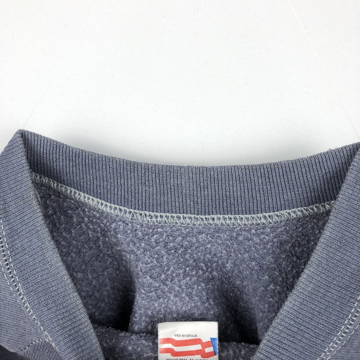 90'S Fruit of the Loom printed sweatshirt, made in the USA, men's XL size, vintage cotton Purple type blue-purple Vintage Second Hand