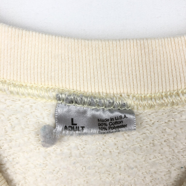 Vintage printed sweatshirt, made in the USA, size L, men's size L cotton unbleached Vintage Second Hand