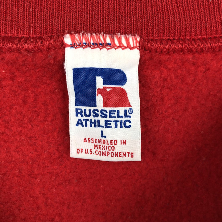 90'S Russell Stars and Stripes Print Sweatshirt, Men's, Size L, Vintage cotton red type Vintage Second Hand