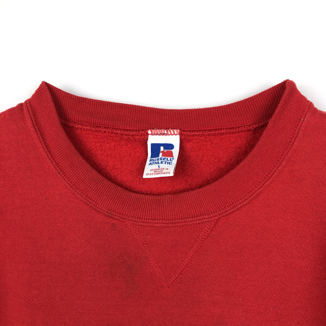 90'S Russell Stars and Stripes Print Sweatshirt, Men's, Size L, Vintage cotton red type Vintage Second Hand