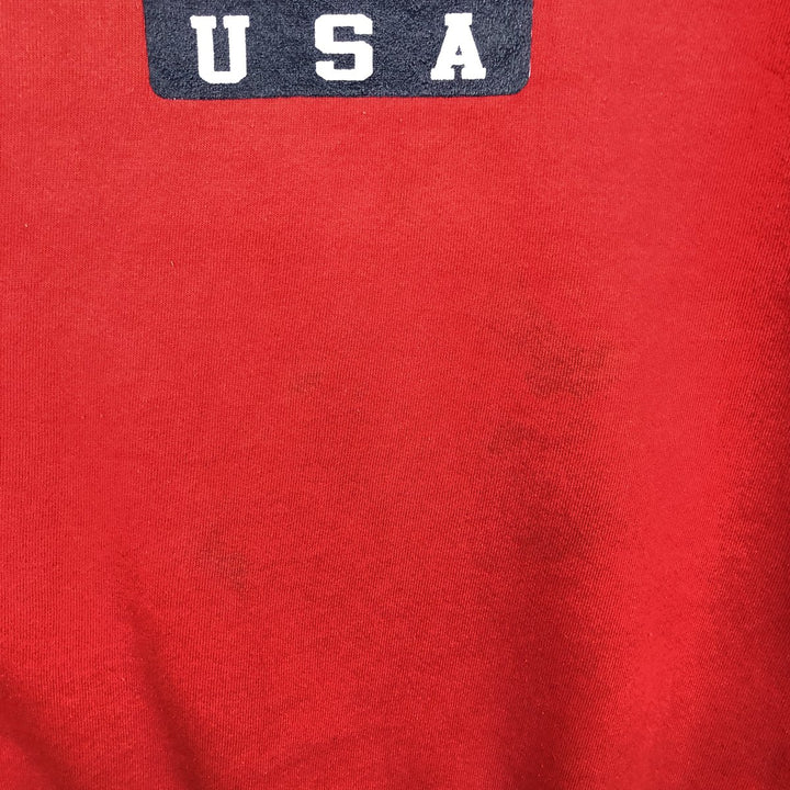 90'S Russell Stars and Stripes Print Sweatshirt, Men's, Size L, Vintage cotton red type Vintage Second Hand