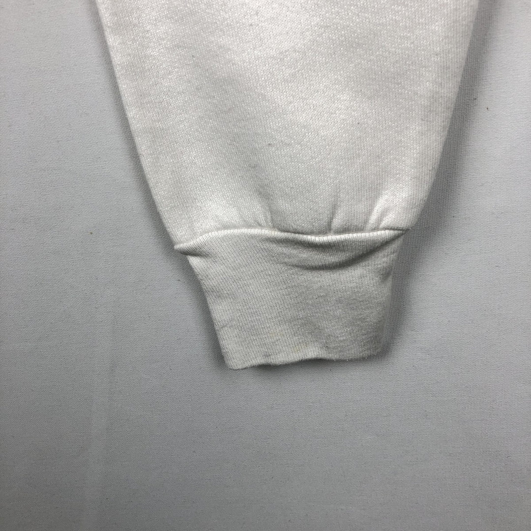 ~90'S Fruit of the Loom Print Sweatshirt, Made in USA, Men's XL equivalent, Vintage cotton white type Vintage Second Hand