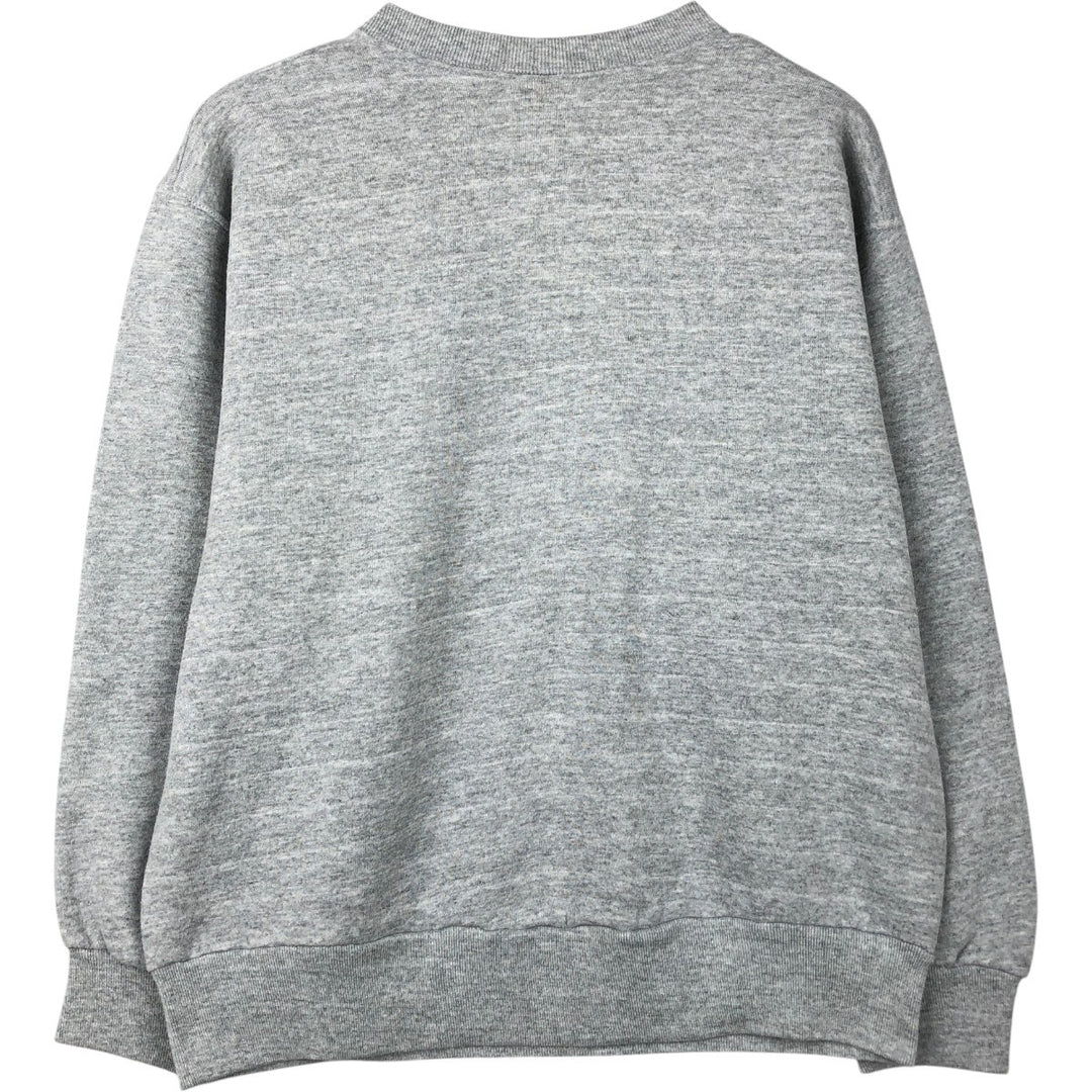 Eagle Pattern Print Sweatshirt, Made in Canada, Men's Size M (approx.) cotton gray type Vintage Second Hand