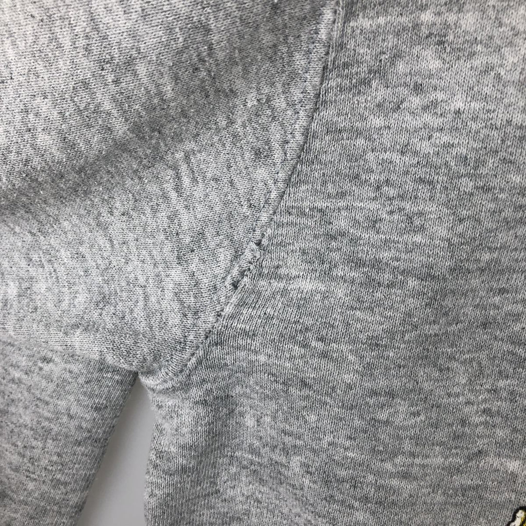 Eagle Pattern Print Sweatshirt, Made in Canada, Men's Size M (approx.) cotton gray type Vintage Second Hand