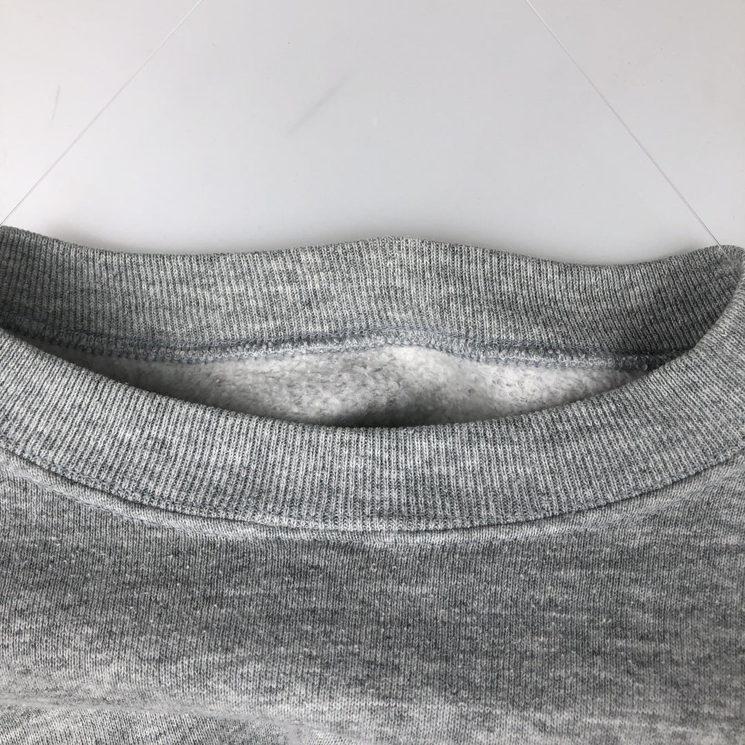 Eagle Pattern Print Sweatshirt, Made in Canada, Men's Size M (approx.) cotton gray type Vintage Second Hand