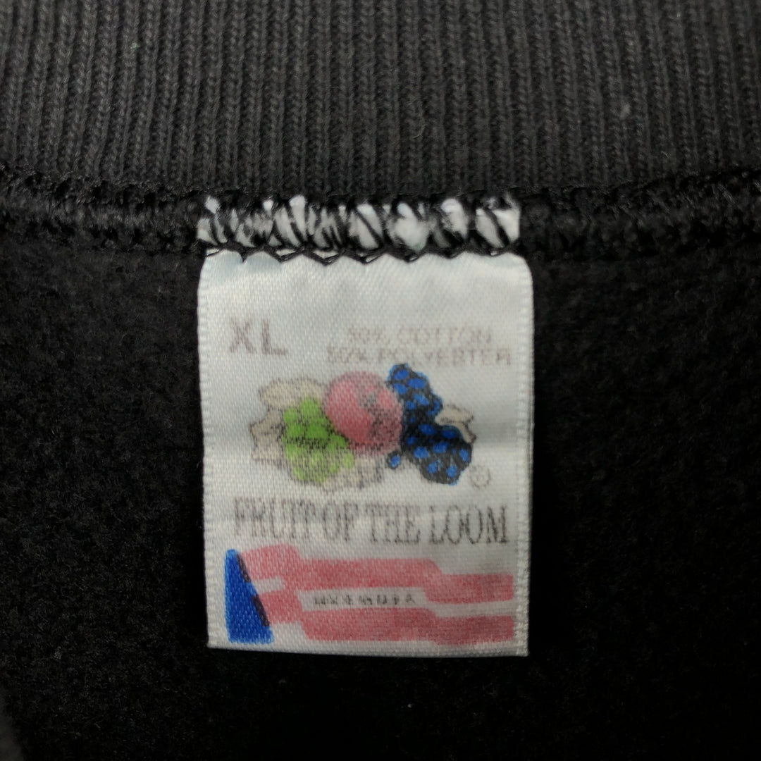 90'S Fruit of the Loom Phantom of the Opera print sweatshirt, made in the USA, men's XL size, vintage cotton black type Vintage Second Hand