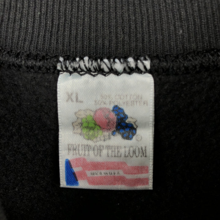 90'S Fruit of the Loom Phantom of the Opera print sweatshirt, made in the USA, men's XL size, vintage cotton black type Vintage Second Hand
