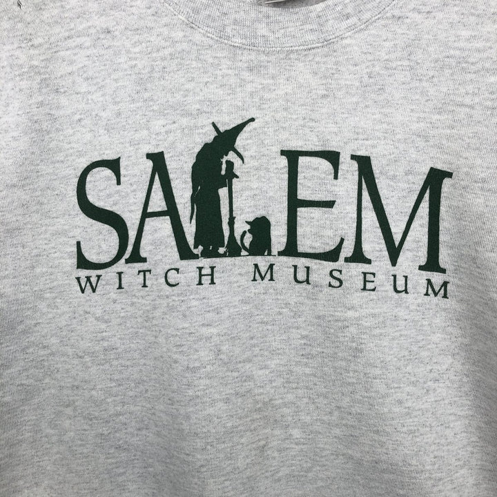 ONEITA Salem Witch Museum Print Sweatshirt, Made in USA, Men's XL (approx.) polyester gray type Vintage Second Hand