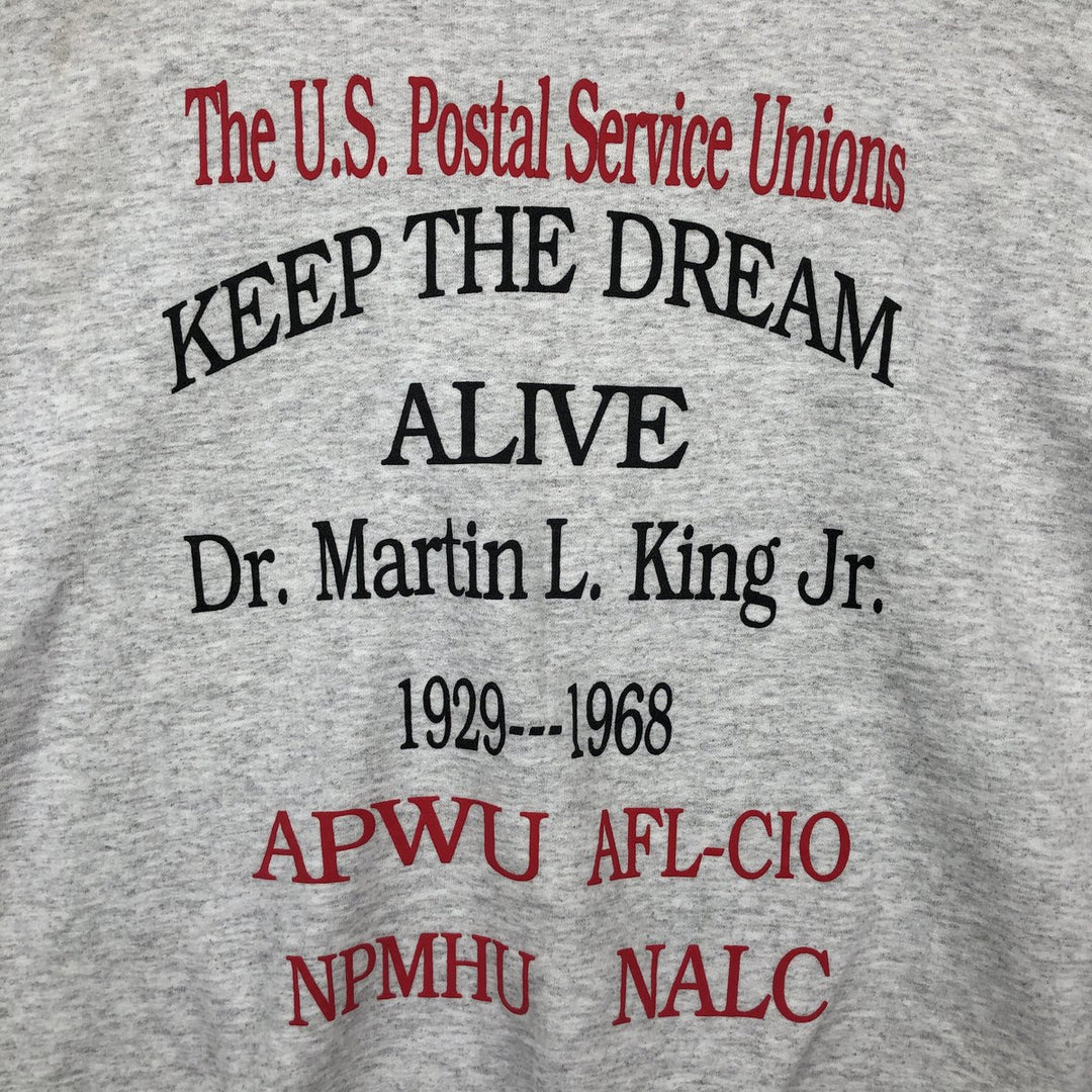 Hanes Martin Luther King Jr. Printed Sweatshirt, Men's Size XL (approx.) cotton gray type Vintage Second Hand