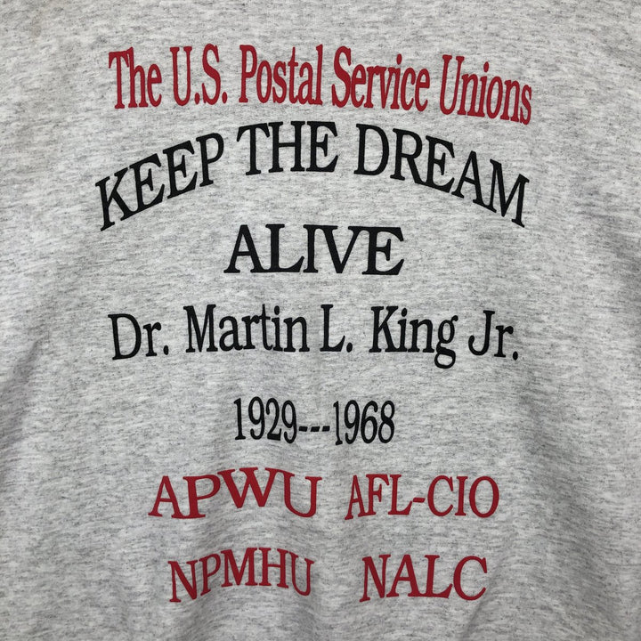 Hanes Martin Luther King Jr. Printed Sweatshirt, Men's Size XL (approx.) cotton gray type Vintage Second Hand