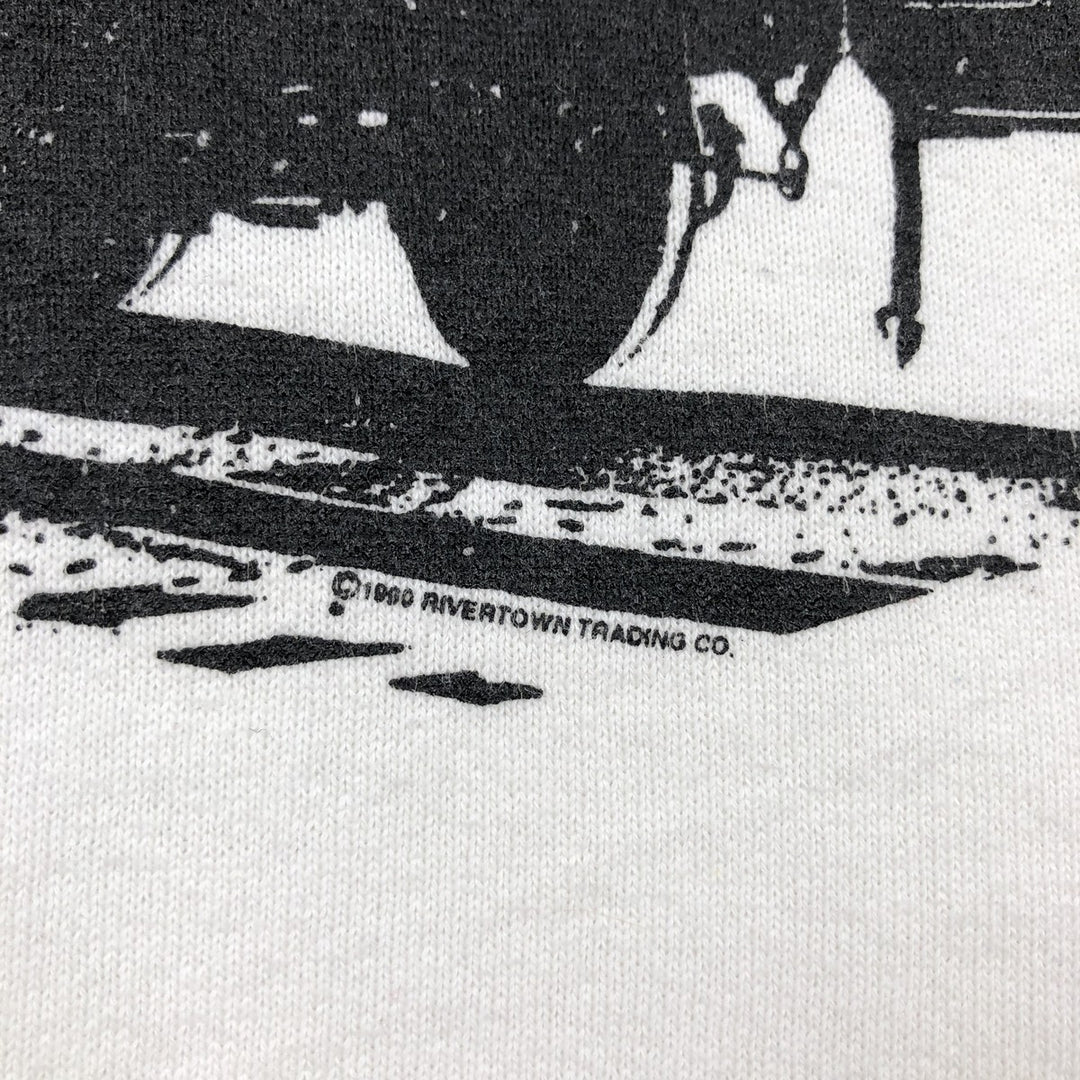 90'S Fruit of the Loom printed sweatshirt, made in the USA, men's size L, vintage cotton white type Vintage Second Hand