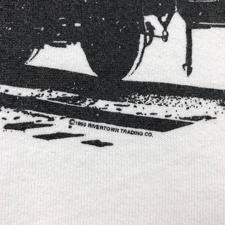 90'S Fruit of the Loom printed sweatshirt, made in the USA, men's size L, vintage cotton white type Vintage Second Hand