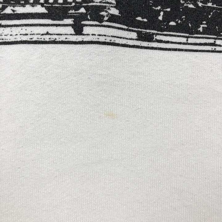 90'S Fruit of the Loom printed sweatshirt, made in the USA, men's size L, vintage cotton white type Vintage Second Hand