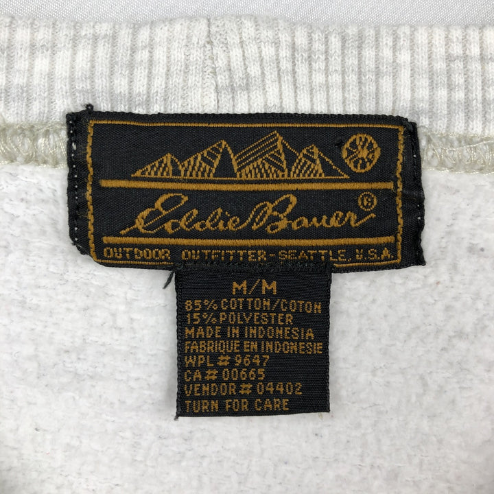 80s-90'S Eddie Bauer Black Tag Plain Blank Sweatshirt, Men's Size M (Equivalent), Vintage cotton gray type Vintage Second Hand