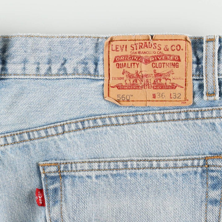 Levi's 560 COMFORT FIT tapered denim pants for men, size w36 cotton blue type Vintage Second Hand