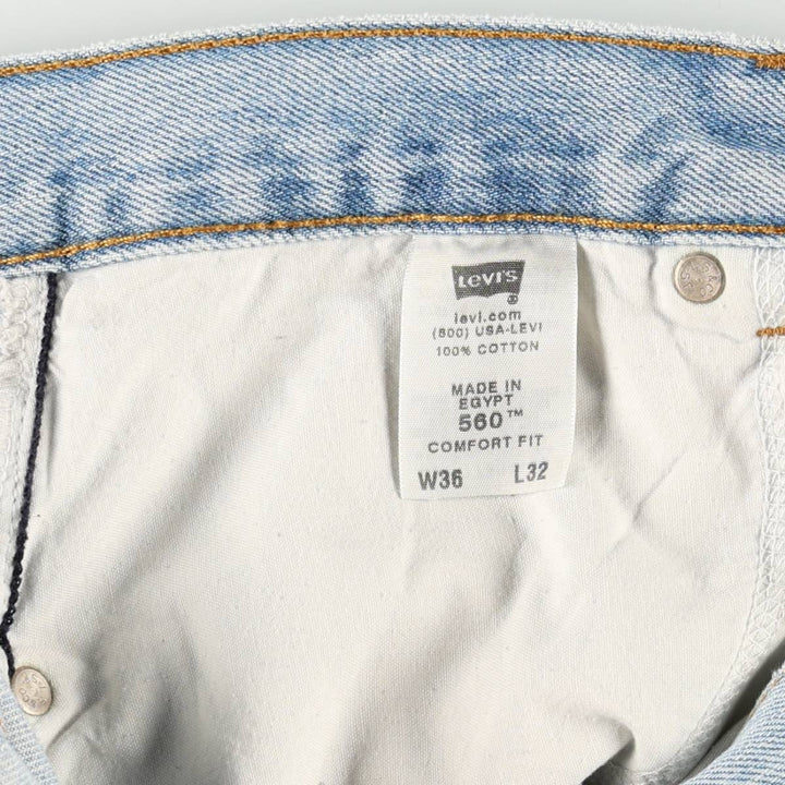 Levi's 560 COMFORT FIT tapered denim pants for men, size w36 cotton blue type Vintage Second Hand