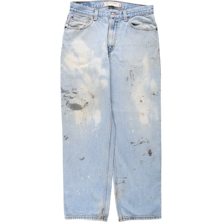 Levi's 550 Relaxed Fit Painted Tapered Denim Pants, Men's Size W33 (approx.) cotton blue type Vintage Second Hand