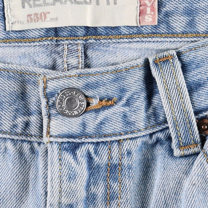 Levi's 550 Relaxed Fit Painted Tapered Denim Pants, Men's Size W33 (approx.) cotton blue type Vintage Second Hand