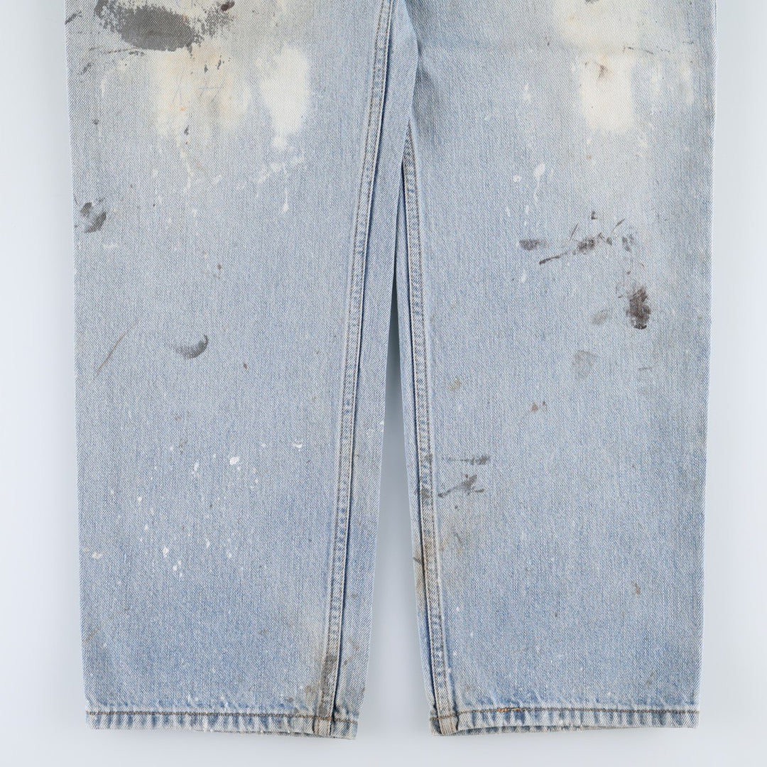 Levi's 550 Relaxed Fit Painted Tapered Denim Pants, Men's Size W33 (approx.) cotton blue type Vintage Second Hand