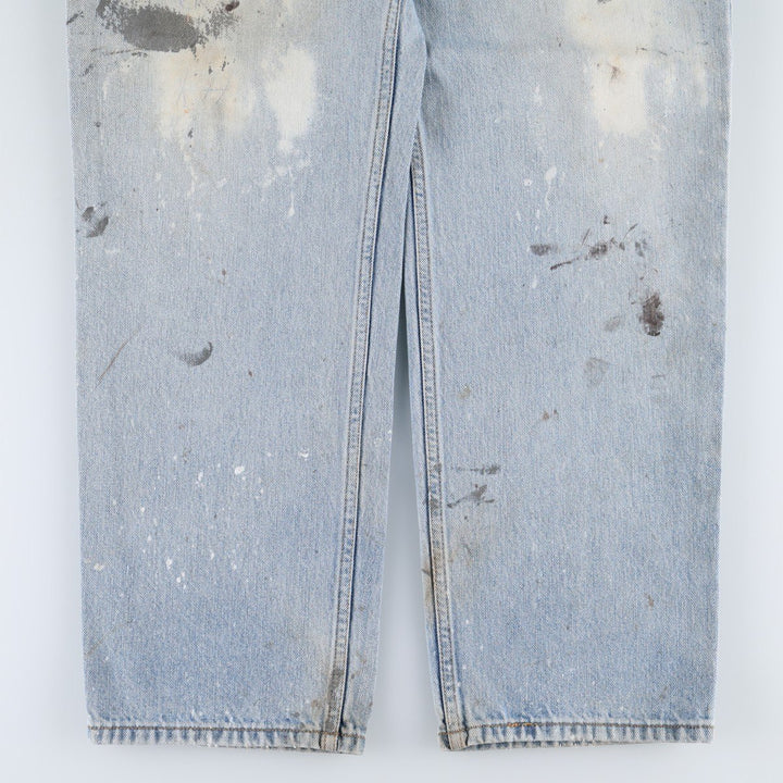 Levi's 550 Relaxed Fit Painted Tapered Denim Pants, Men's Size W33 (approx.) cotton blue type Vintage Second Hand