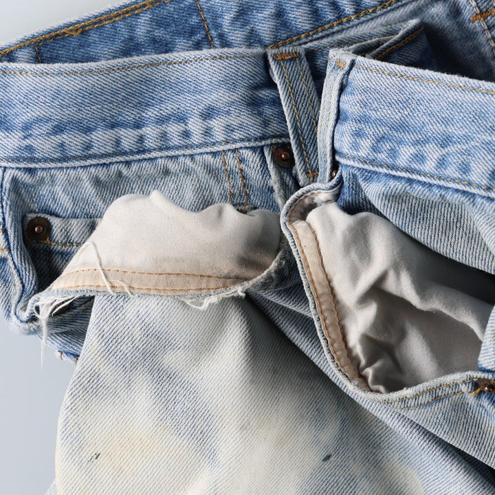 Levi's 550 Relaxed Fit Painted Tapered Denim Pants, Men's Size W33 (approx.) cotton blue type Vintage Second Hand