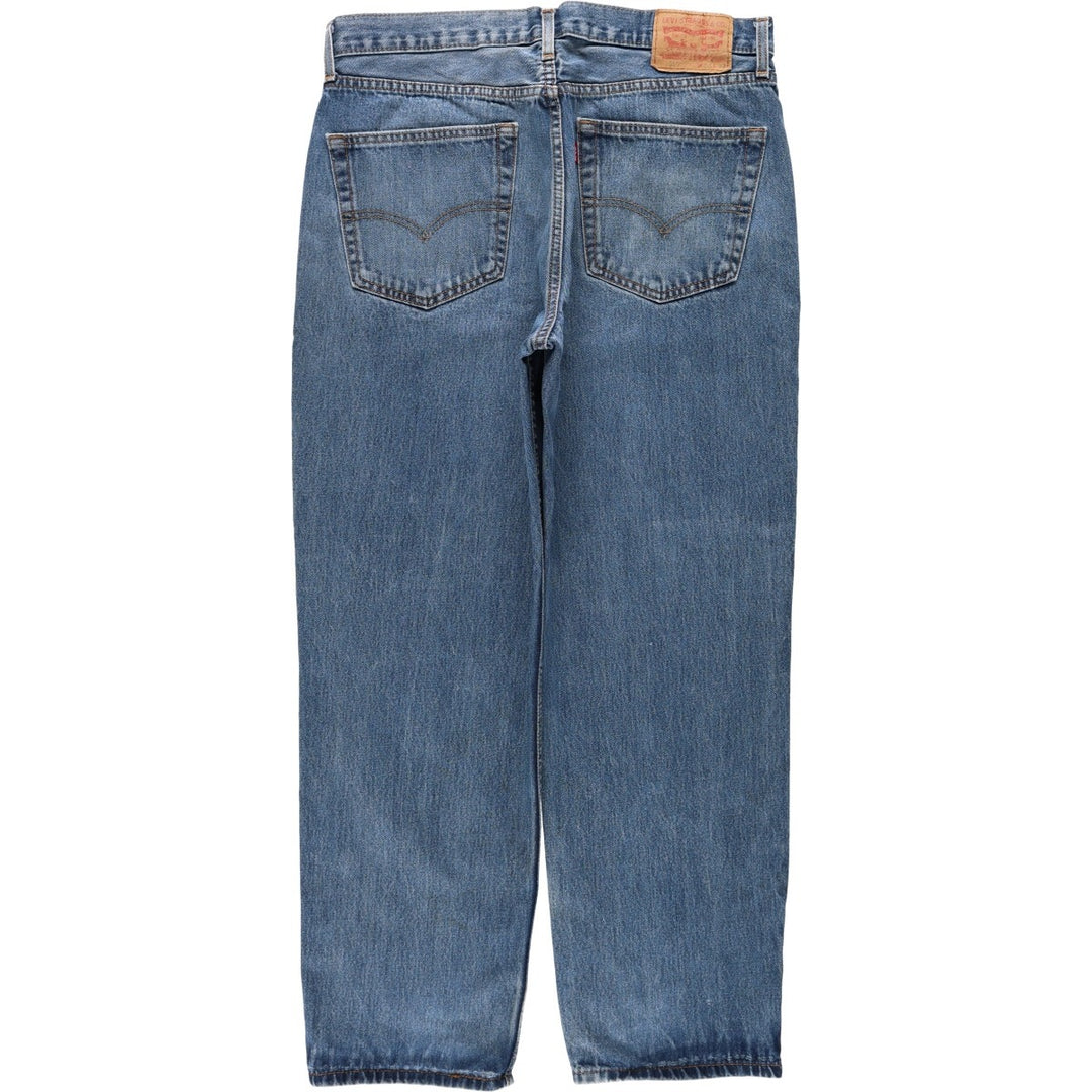 Levi's 550 tapered denim pants for men, size w36 cotton blue type Vintage Second Hand