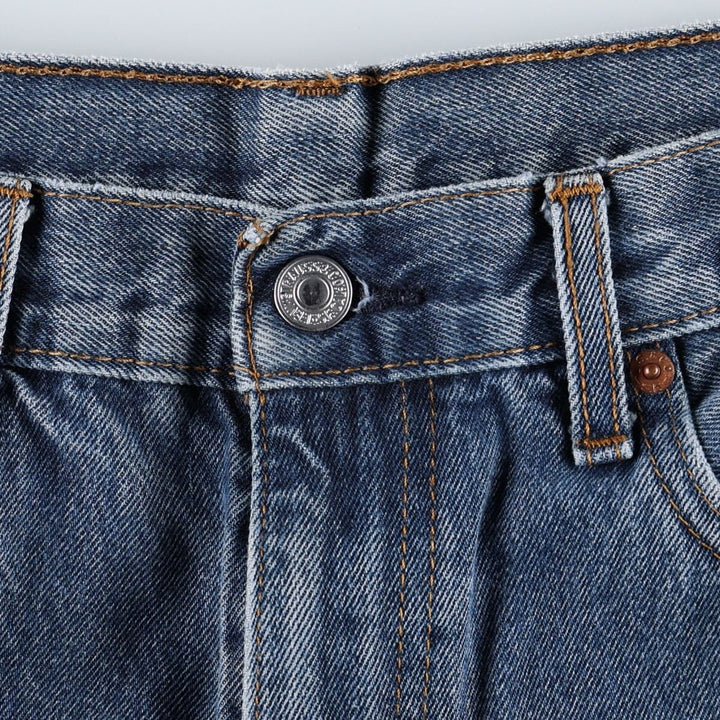 Levi's 550 tapered denim pants for men, size w36 cotton blue type Vintage Second Hand