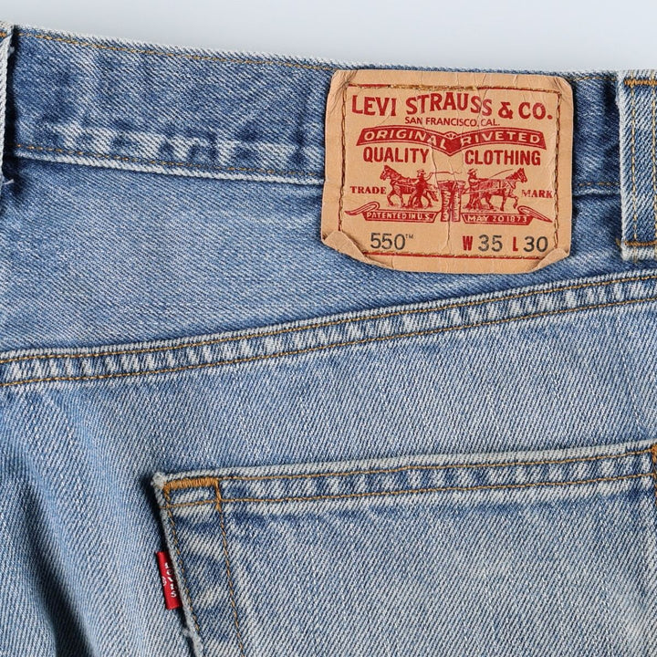 Levi's 550 Relaxed Fit Tapered Denim Pants for Men, W36 cotton blue type Vintage Second Hand