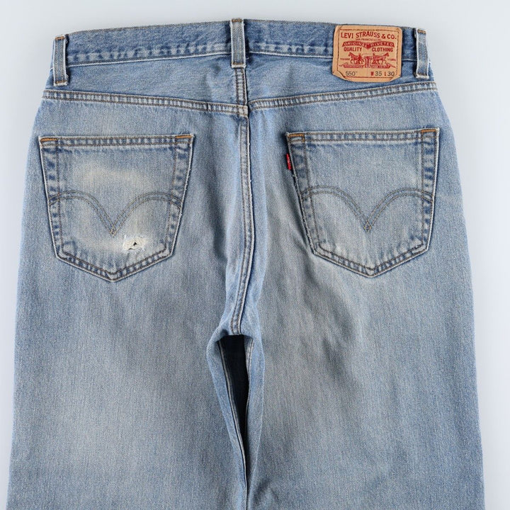 Levi's 550 Relaxed Fit Tapered Denim Pants for Men, W36 cotton blue type Vintage Second Hand