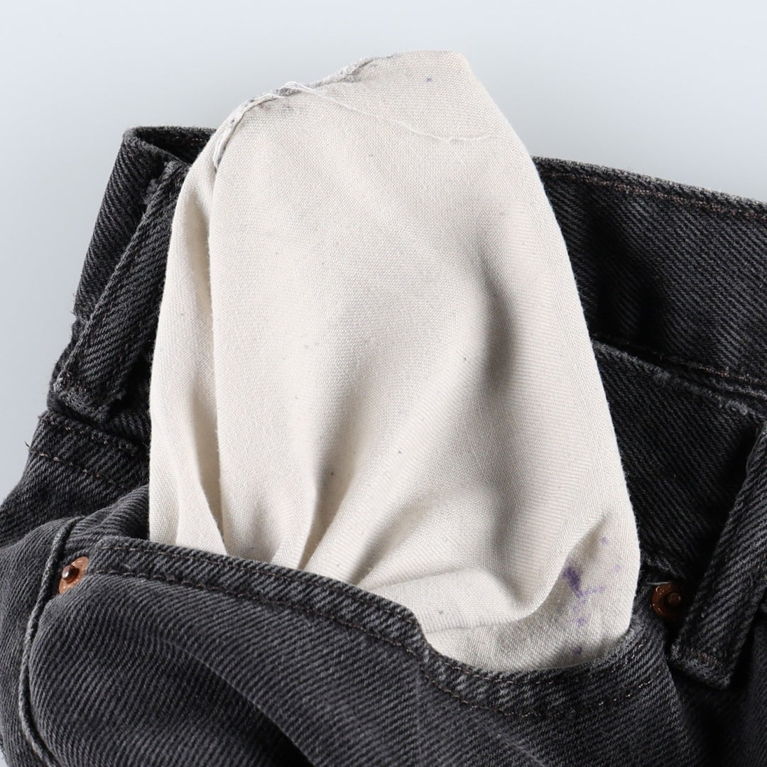 Levi's 550 Black Denim Tapered Denim Pants Men's W33 cotton black type Vintage Second Hand