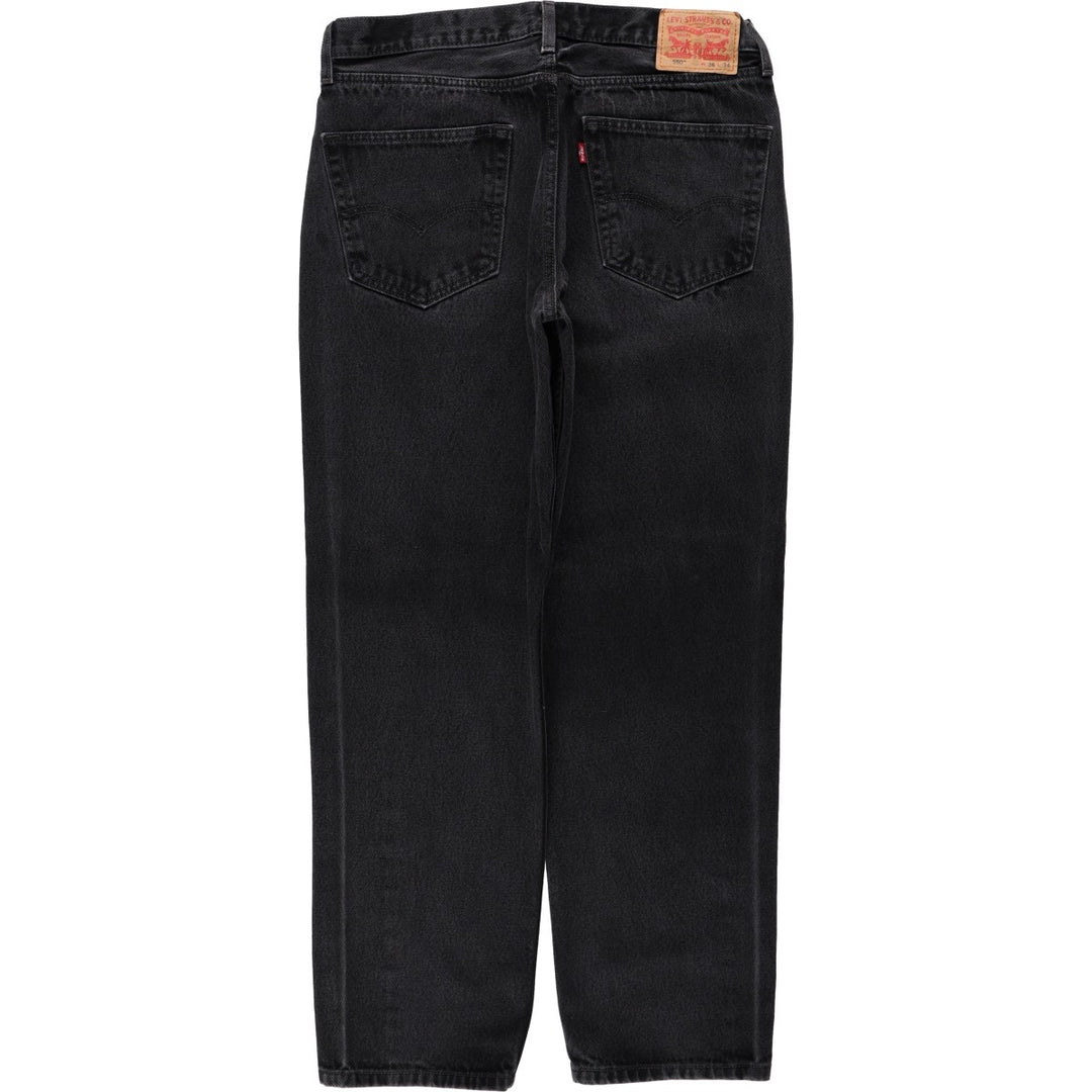 Levi's 550 Black Denim Tapered Denim Pants Men's W36 unclear black type Vintage Second Hand