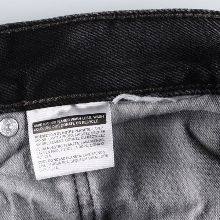 Levi's 550 Black Denim Tapered Denim Pants Men's W36 unclear black type Vintage Second Hand