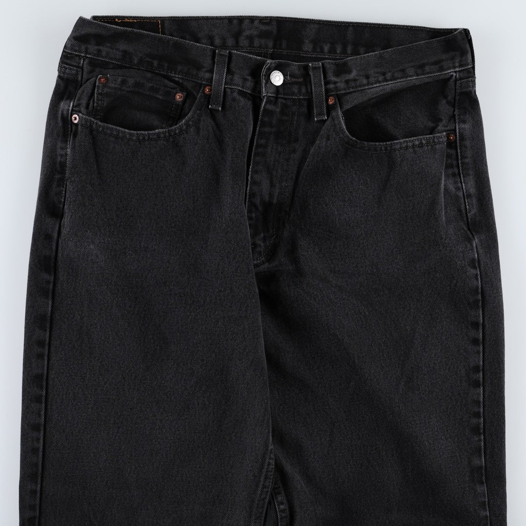Levi's 550 Black Denim Tapered Denim Pants Men's W36 unclear black type Vintage Second Hand